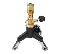 Zilimontt Bunsen Brûleur portable en laiton pour réchaud de camping - Chalumeau à gaz compact de qualité laboratoire avec finition noire et cuivre, 9 x 7 x 3 cm, compatible avec propane/butane