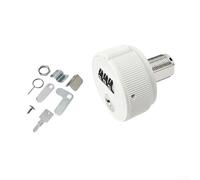 Zilimontt Cabinets Plus Tiroirs 3 chiffres de sécurité en alliage de zinc et ABS Construction compatible avec le métal et le bois Plus serrure à combinaison mécanique pour clé (40 mm, blanc)