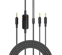 Zilimontt Câble audio en cuivre de 2,45 m compatible avec casque Beyerdynamic MMX300 2ème génération, remplacement noir pour jeux sur PC et utilisation en studio, pour fil
