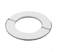 Zilimontt Cache-tuyau décoratif en acier inoxydable - Design fendu - Rosace chromée - Pour chauffe-eau à gaz, douche, échappement et raccords de valve - Fixation murale (80 mm)