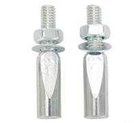 Zilimontt Cales de manivelle en acier pour pédalier - Kit de montage 2 pièces avec écrous et rondelles - Diamètre : 9,5 mm - Longueur : 44 mm - Compatible avec