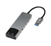 Zilimontt Carte son USB externe avec sortie fibre optique SPDIF | 5.1 canaux AC3 pour prise en charge DTS | Adaptateur audio en alliage d'aluminium pour Windows et Mac OS ordinateurs portables de
