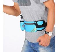 Zilimontt Ceinture de course d'hydratation pour fitness et sport - Sac banane réglable en nylon avec bouteilles d'eau résistantes à la transpiration de 283,5 g, rebond discret - Design de hanche de