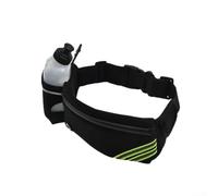 Zilimontt Ceinture d'hydratation réglable pour coureurs avec bouteilles d'eau Push Pull, sac banane léger et sécurisé (noir)