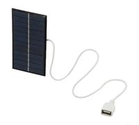 Zilimontt Chargeur de panneau solaire monocristallin 2 W 6 V avec sortie USB, haute efficacité et faible performance lumineuse, design compact 110 x 60 mm pour charger 3,7 à 5 V petit