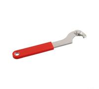 Zilimontt Clé à crochet pour réparation de pédalier - Construction en acier inoxydable + PVC, poignée ergonomique en PVC, suspension pour anneau, 18 x 2 x 0,5 cm, 87 g, 1 pièce