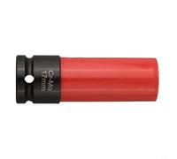 Zilimontt Clé à douille pour démontage d'écrou de blocage de roue, entraînement 1/2", double taille, 17 mm, 21 mm, construction métallique, compatible avec - Série S (17 mm)