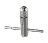 Zilimontt Clé à tarauder à cliquet en acier à haute teneur en carbone avec poignée en T réglable pour filetage M8, outil de taraudage manuel professionnel pour espaces confinés