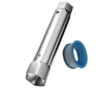 Zilimontt Clé à tuyau réglable pour installation d'évier et de vidange, 23-27 mm et 34-40 mm, outil de plomberie à double tête, clé à cliquet en acier avec design creux pour défaut (34-40 mm)