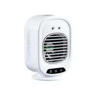 Zilimontt Climatiseur portable 3 en 1 avec fonction humidificateur et ventilateur, réservoir d'eau de 280 ml, batterie rechargeable de 2000 mAh, fonctionnement silencieux sous 30 dB pour (pas de