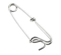Zilimontt Clip de pêche à longue ligne en acier inoxydable avec mousqueton pivotant pour piège à appâts vivants et ligne flottante, équipement robuste pour palangre, (B 18 x 60 mm)