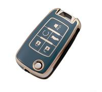 Zilimontt Coque de clé de voiture à 5 boutons pour Camaro, Cruze, Malibu, LaCrosse & Regal - Protection de télécommande à clipser directe avec couverture intégrale antichoc (gris)