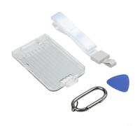 Zilimontt Coque en PC avec support magnétique et lanière pour enregistreur vocal Plaud Note et Note Pro AI, coque rigide de protection en transparent, gris, noir (transparent)