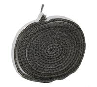 Zilimontt Corde plate noire en fibre de verre 10 mm x 2 mm pour portes en verre, joints de cheminée, portes de four et joints de four - Joint d'isolation thermique résistant à la chaleur (10 mm)