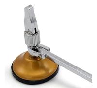 Zilimontt Coupe-verre circulaire en alliage d'acier avec poignée ronde et base ventouse, outil de coupe boussole rotatif à 360° pour l'artisanat du verre de précision, 55 mm 60 mm de diamètre (B)