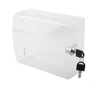 Zilimontt Couvercle de protection pour thermostat transparent à fixation murale avec 2 clés - Boîte en acrylique durable - 20 x 16 x 9 cm - Pour école, restaurant, hôtel, maison