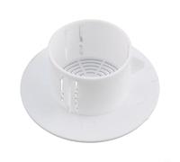 Zilimontt Couvercle de ventilation réglable en ABS pour climatiseur et grille d'échappement, persienne ronde décorative pour mur ou plafond, sortie d'entrée d'air intérieur blanc (type 50)