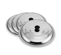 Zilimontt Couvercle général pour casseroles, poêles et poêles, couvercle de cuisson en acier inoxydable, convient aux poêles plates de 32 cm, 34 cm, 36 cm, 37 cm de diamètre, poêles, wok, ustensiles