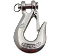 Zilimontt Crochet coulissant en acier inoxydable 304 avec anneau réutilisable et goupille à dégagement rapide pour le levage (5/16)