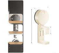 Zilimontt Crochet de lavabo réglable à ventouse - Support mural pour salle de bain - Gain de place avec une forte adhérence - Pour la maison et le jardin - Blanc - 1 pièce