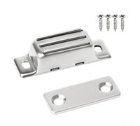 Zilimontt CT50D Loquet de porte de placard magnétique en acier inoxydable pour armoire, buffet et portes coulissantes avec ouverture double face et pour une installation facile, finition argentée