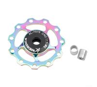 Zilimontt Dérailleur arrière de vélo pour système de poulie de guidage de roue jockey avec alliage d'aluminium haute résistance 11T-13T et roulements en acier scellés, imperméable et résistant à la