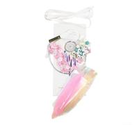 Zilimontt DIY Dreamcatcher Kit Crochet Plume Décoration pour Décoration Murale Suspendu - Anneau de Fer, Corde, Perles en Bois & Plumes - Chambre Salon ou Voiture (A)