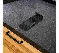 Zilimontt Doe Cale-porte en forme de cale de sécurité - Support de porte antidérapant en caoutchouc et plastique pour la maison, le bureau et le jardin sur bois, carrelage, moquette et béton (noir)
