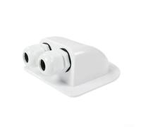 Zilimontt Double cache de connecteur de câble solaire en ABS étanche pour câbles de 4 mm² à 12 mm², idéal pour panneaux solaires, camping-car, caravane, véhicule et applications maritimes (double trou