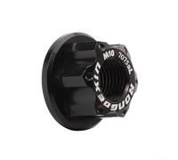 Zilimontt Écrou de moyeu de roue arrière en alliage d'aluminium M10 x 1,0 avec bride pour essieu - Noir, rouge, bleu, or, vert ou violet (lot de 1) (noir)