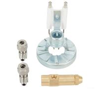 Zilimontt Ensemble de buses de brûleur d'huile usée avec siphon et électrode, construction en laiton et aluminium, tailles d'orifice de 0,5 à 2,0 mm, compatible avec (0,8 mm)