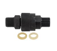Zilimontt Ensemble de coupleurs hydrauliques à connexion rapide M16 x 1,5 mm Filetage mâle en acier au carbone Noir pour machines de construction forestière