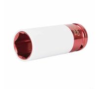 Zilimontt Ensemble de douilles profondes avec manchons de protection de roue de 17 mm, 19 mm, 21 mm, entraînement 1/2", construction en métal robuste pour retrait d'écrou de roue de voiture et boulon