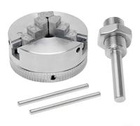 Zilimontt Ensemble de mandrins de tour avec tige de connexion M12 x 1, mandrin à trois mâchoires en alliage de zinc pour matériaux ronds ou hexagonaux, mandrin à quatre mâchoires pour irrégulier (B)