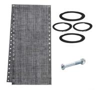 Zilimontt Ensemble de tissu de rechange pour fauteuil inclinable d'extérieur avec 4 cordes élastiques Gravity - Ajustement général - Housse en maille pour chaise longue de patio - 160 x 43 cm - Noir