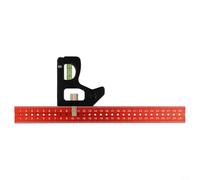 Zilimontt Équerre à combinaison mobile en acier inoxydable, règle en alliage d'aluminium robuste pour le travail du bois, outil de marquage pour bricolage et menuiserie, 300 mm