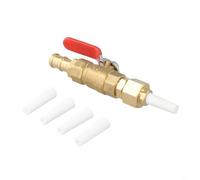 Zilimontt Équipement de sablage de type vanne avec robinet à bille en laiton et connecteur, buse en alumine haute performance avec 4 tailles pour enlever la rouille, décapage de peinture,