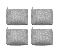 Zilimontt Felt Tech Sac de rangement léger pour ordinateurs portables, chargeurs, câbles, accessoires, pochette de voyage numérique, plusieurs compartiments, gris, rouge, rose, bleu, jaune (gris peu