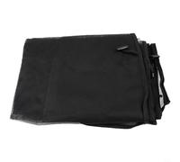 Zilimontt Filet de protection pour chariot de plage pliable ou chariot de jardin en polyester noir et moustiquaire avec portes latérales zippées, pare-soleil accessoire de protection pour