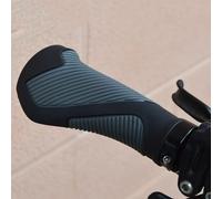 Zilimontt For Kraton/Gel Poignées de guidon ergonomiques bi-composées avec poutre de verrouillage en alliage d'aluminium pour anneau, 130 x 60 mm, noir/gris, 180 g par paire