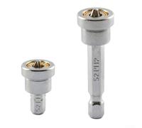 Zilimontt Foret à anneau pour fixation de cloison sèche avec aimant pour perceuse de 25 mm chromé 50 mm tige hexagonale PH2 et acier vanadium pour plaque de plâtre tournevis à bois (25 mm + 50 mm)