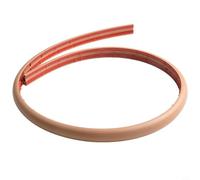Zilimontt Gaine de câble flexible en PVC avec base automatique, protecteur de câble de sol à 3 canaux et organisateur pour cordons d'alimentation, Ethernet et fils de données, facile à couper (marron