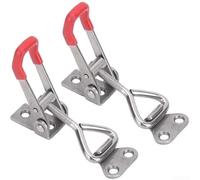 Zilimontt GH-4001-SS Lot de 2 colliers de serrage à bascule en acier inoxydable 304 avec boucle autobloquante pour boîte à outils, armoire, tiroir, capacité de charge de 150 kg