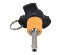 Zilimontt Goupille de verrouillage à boule à dégagement rapide en acier inoxydable autobloquante avec bouton poussoir, design durci résistant à l'usure, poignée ergonomique en thermoplastique, (6