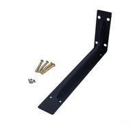 Zilimontt Grand support d'étagère pour étagères flottantes robustes, supports muraux en métal noir - Compatible avec les clous en bois, idéal pour les comptoirs, les réservoirs (35,6 cm)