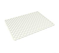 Zilimontt Grand tapis de séchage en silicone pour vaisselle de cuisine, tapis d'évier creux en silicone, grand tapis égouttoir résistant à la chaleur, passe au lave-vaisselle (blanc riz)