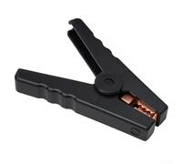 Zilimontt Grande pince crocodile 100 A avec mâchoires isolées en cuivre pour chargeurs de batterie de voiture et connecteurs électriques automobiles, ressort robuste, noir