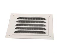 Zilimontt Grille d'aération carrée en alliage d'aluminium avec maille intégrée, couvercle d'aération en métal blanc résistant à la rouille pour ouvertures de conduit mural ou de plafond, intérieur et