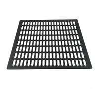 Zilimontt Grille d'aération large en alliage d'aluminium perforée Noir 300 x 400 mm