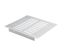 Zilimontt Grille d'aération rectangulaire en aluminium de 150 mm pour armoire, armoire, persienne imperméable en alliage d'aluminium pour armoire à chaussures, (150 x 150 mm)